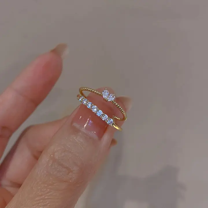 Ring - Heart-shaped zircon ring