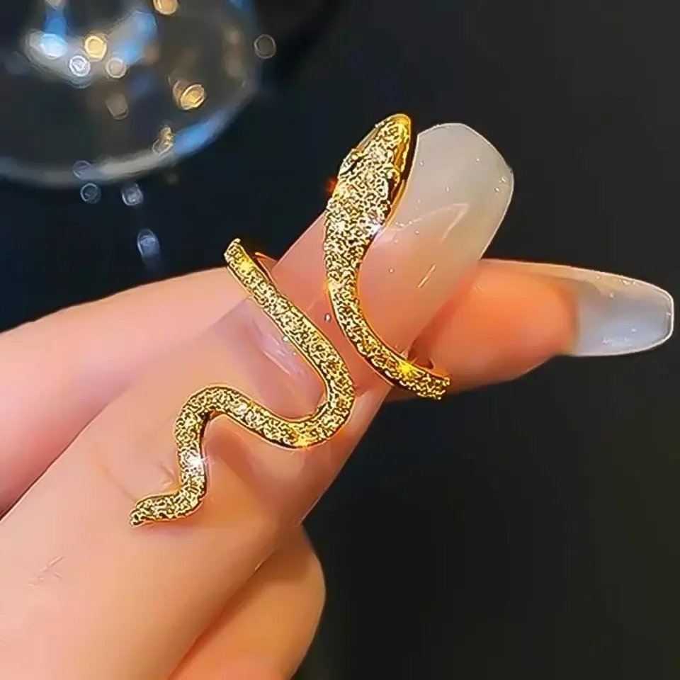 Ring - Micro-inlaid zircon snake ring