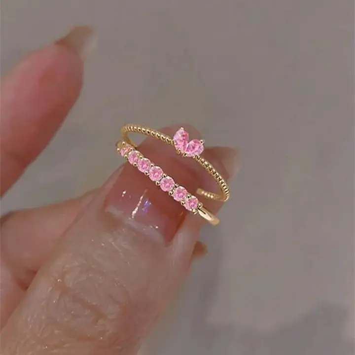 Ring - Heart-shaped zircon ring