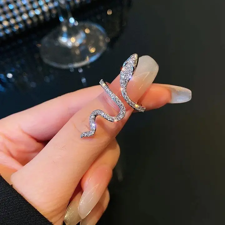 Ring - Micro-inlaid zircon snake ring