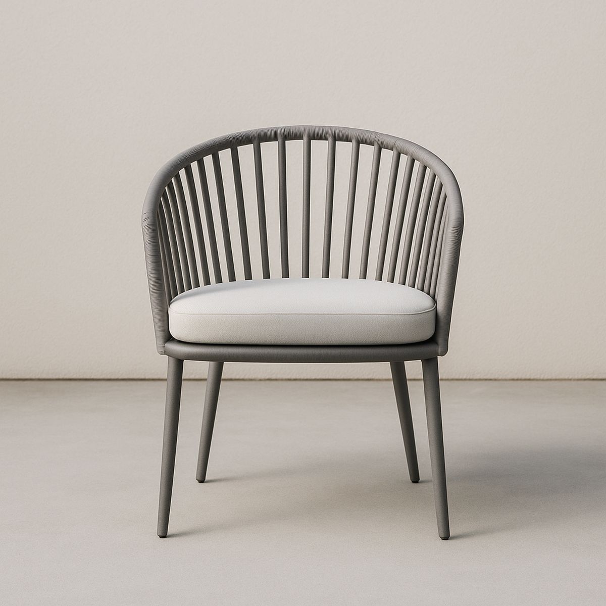 Szürke alumínium kerti szék poliészter üléspárnával