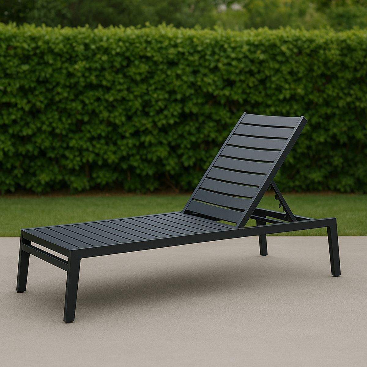 Fekete Alumínium Kerti Napozóágy