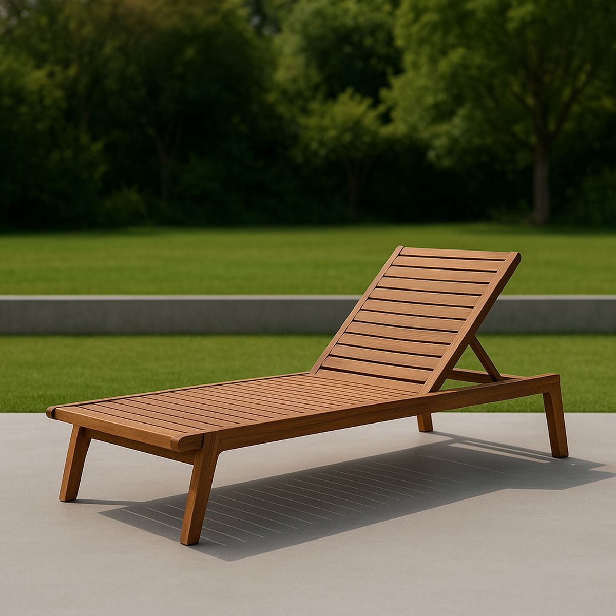 Teakfa kerti nyugágy állítható háttámlával
