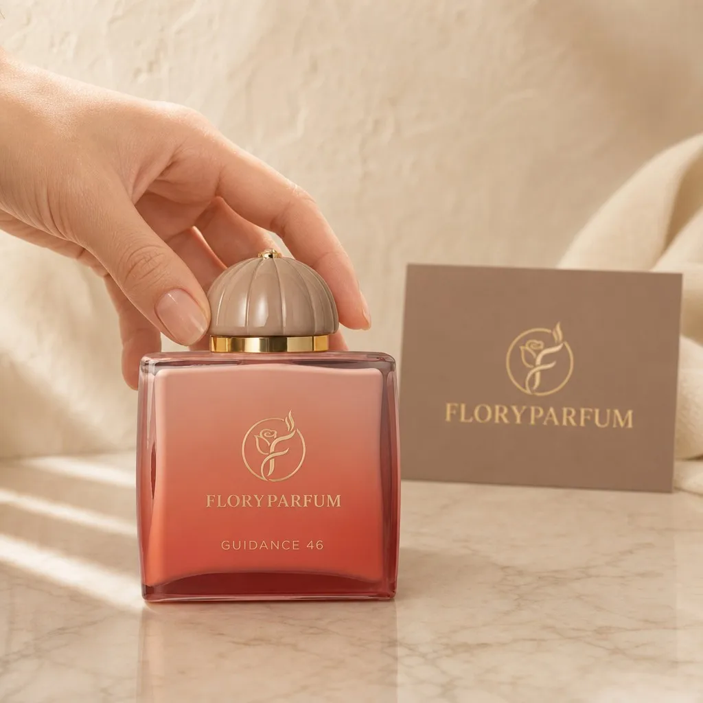FLORYPARFUM Guidance 46 fragrance presented in a warm lifestyle setting
