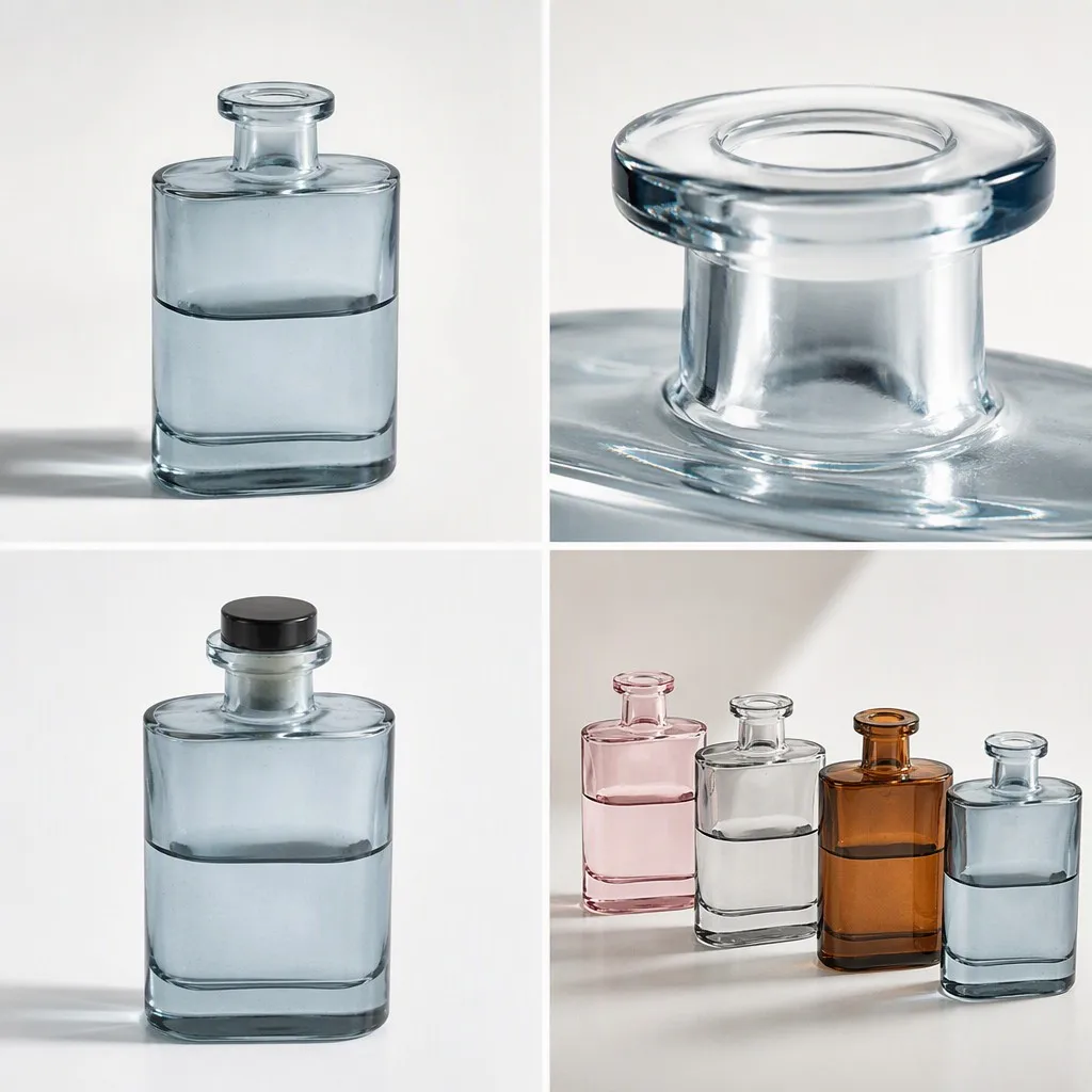 Signature Slate Blue Flat-Square Diffuser Bottle