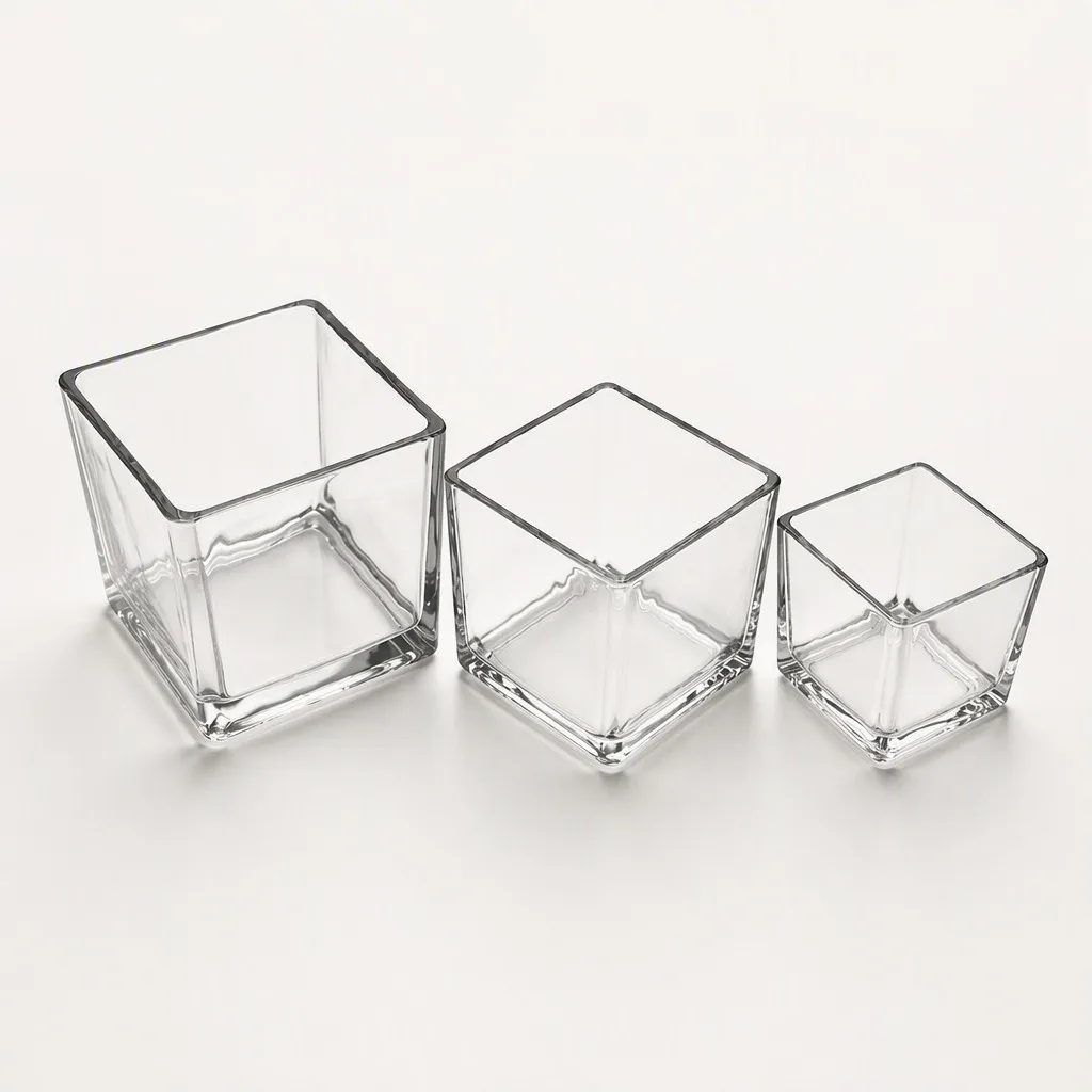 Minimalist Clear Glass Candle Jar - Group Collection