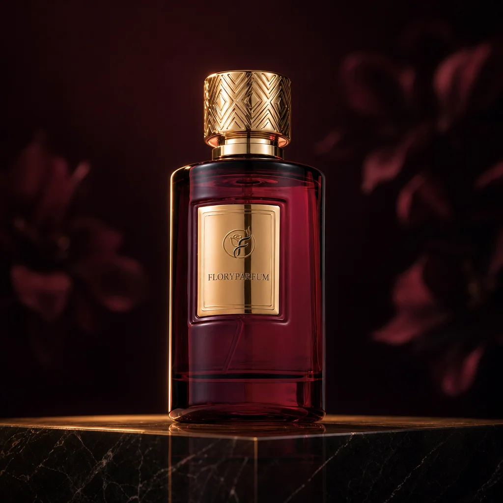 Floryparfum Purple Leather perfume product showcase
