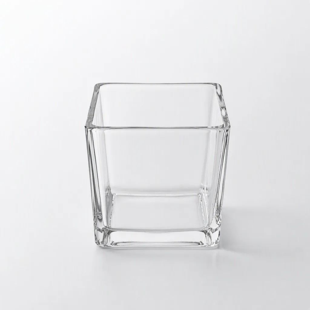Minimalist Clear Glass Candle Jar - Single View 2
