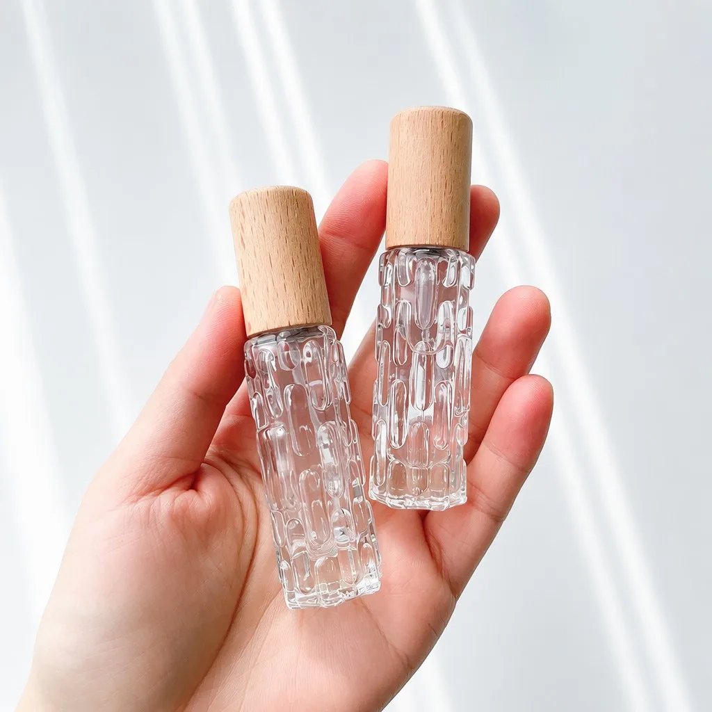 Ribbed Glass Perfume Bottle