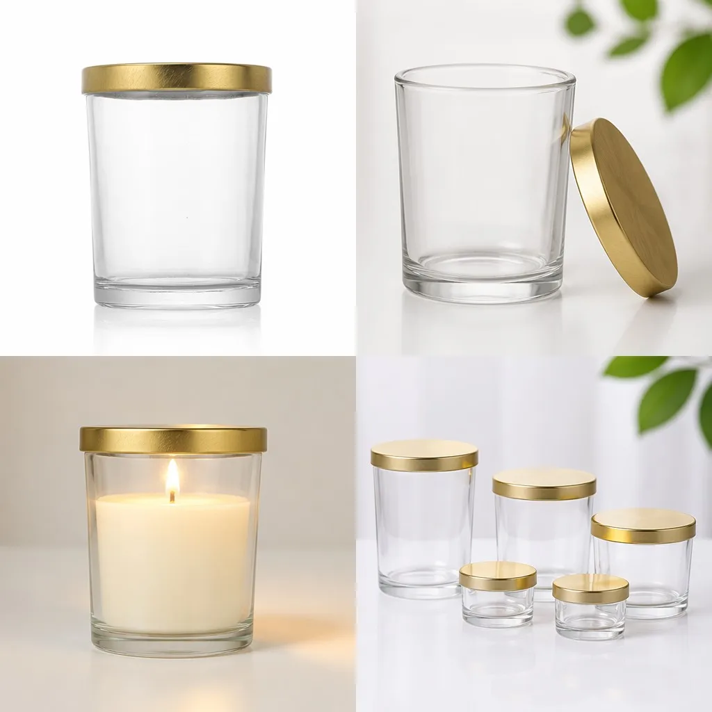 Luxury Glass Candle Jar with Lid