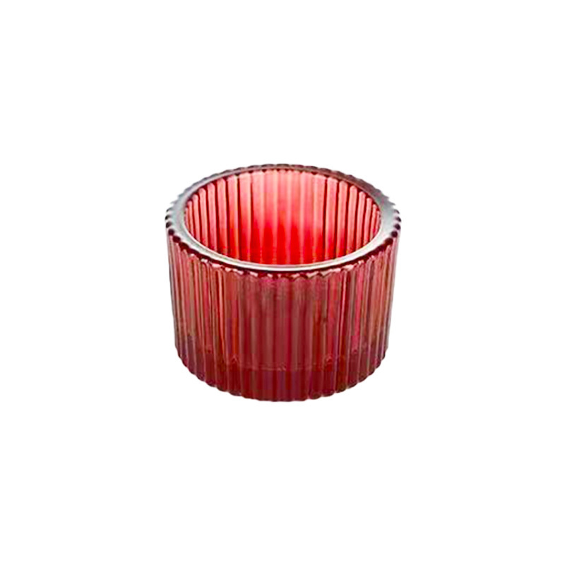 Elegant Ribbed Glass Candle Holder – Perfect for DIY Scented Candles and Home Decoration