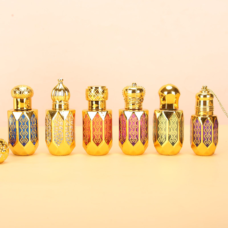Luxury Arabic Attar Bottle – Refillable Vintage Perfume Oil Glass Bottle 3ml / 6ml / 12ml