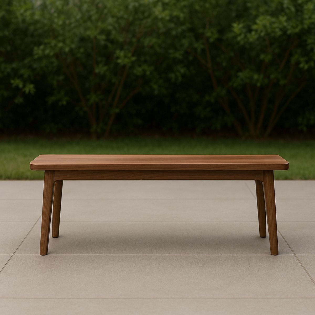 Teakfa kültéri pad, téglalap alakú, barna, 120 cm