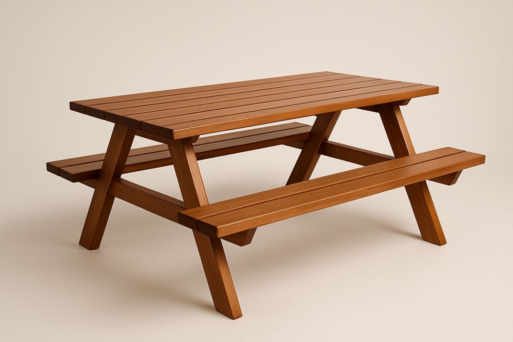 Fa kerti piknikpad barna 150x60x75 cm-Nidchiari