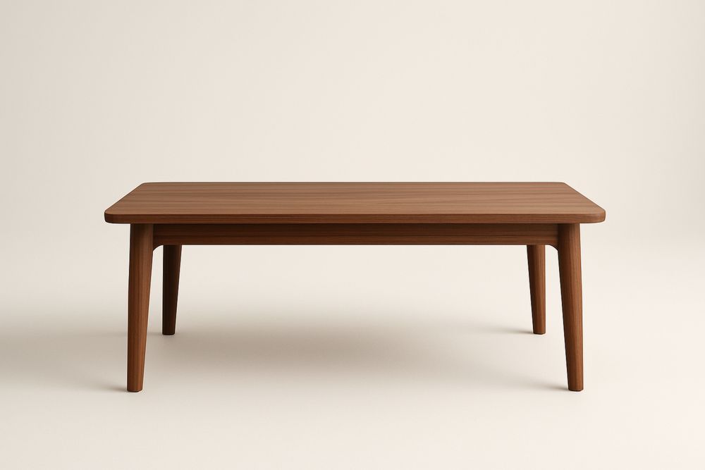 Fa dohányzóasztal téglalap alakú barna tölgy 120x60x45 cm-Nidchiari