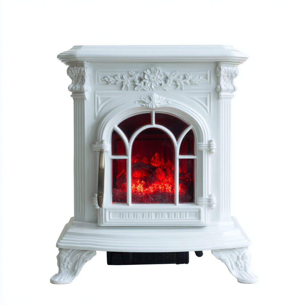 Cheminée électrique décorative 45x28x55 cm - Blanc - Style classique pour intérieur-Rarozahome