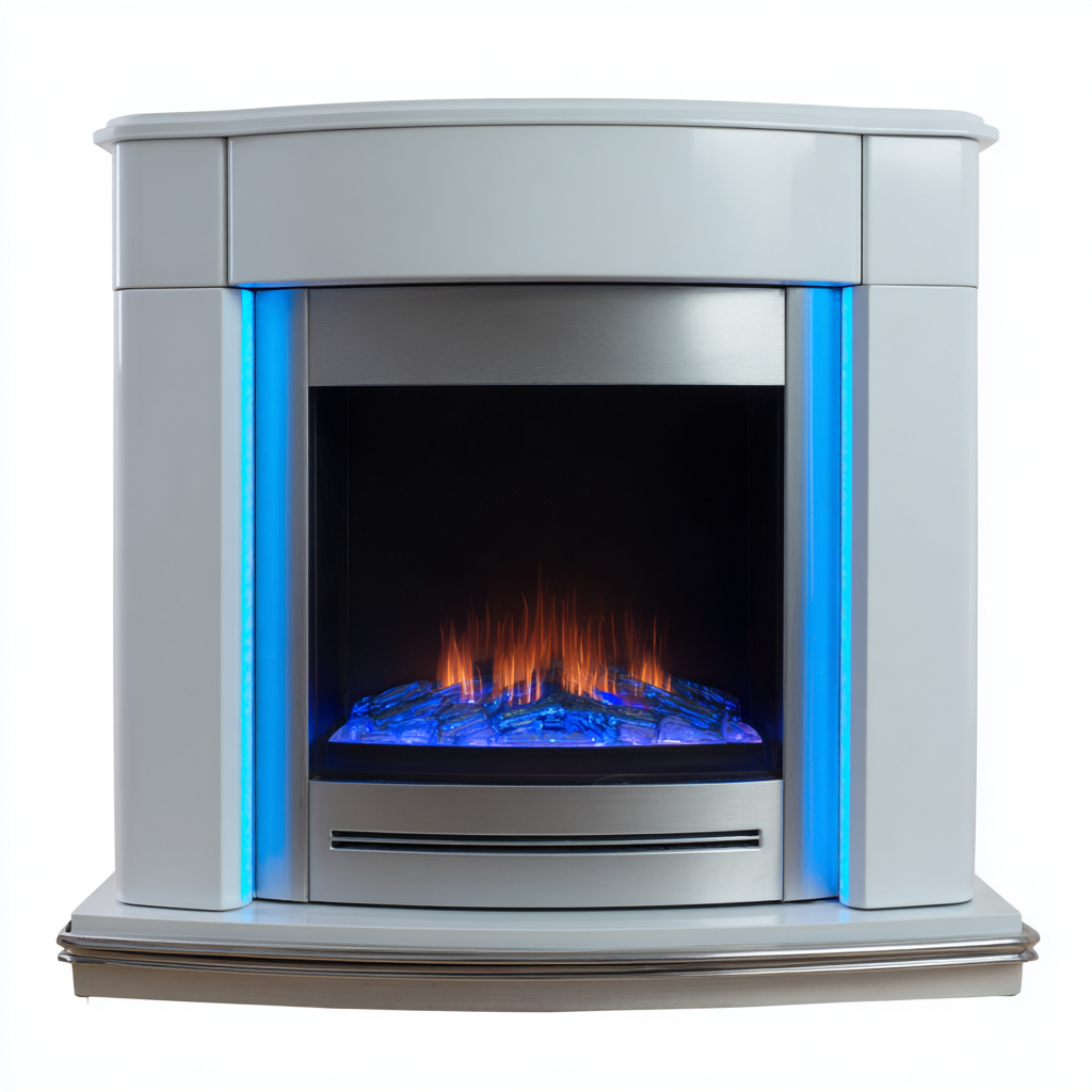 Cheminée électrique meuble décoratif 90x28x90 cm - blanc - chauffage d'appoint intérieur design contemporain-Rarozahome