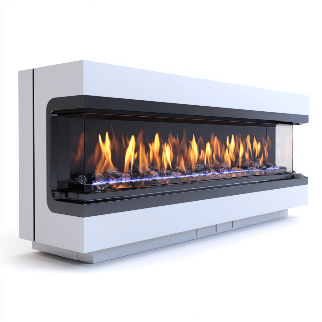 Cheminée électrique murale panoramique 150x30x50 cm - blanc-noir - ambiance intérieure moderne-Rarozahome