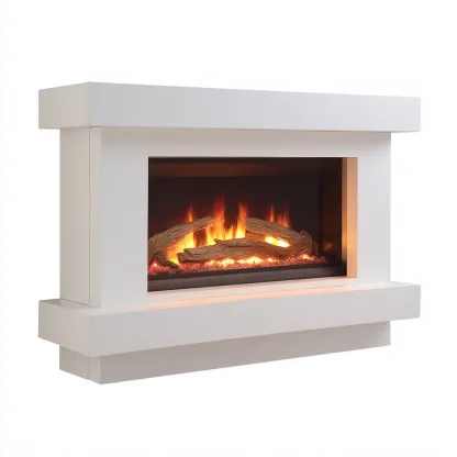 Cheminée électrique encadrement finition blanche 160x40x55 cm - Blanc - Style moderne-Rarozahome