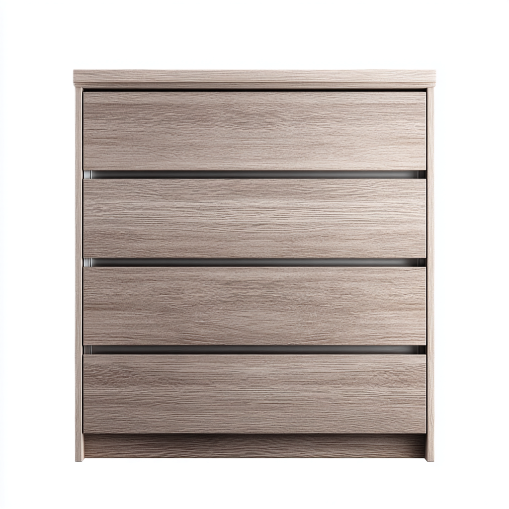 Cassettiera-legno-MDF-80x40x85 cm-rovere chiaro-design moderno-Vamiistudio