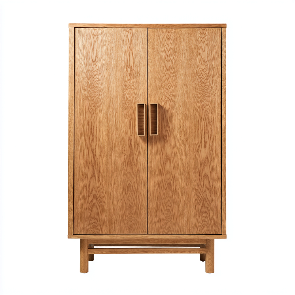 Armadio - legno - 100x55x185 cm - legno naturale - stile moderno-Vamiistudio