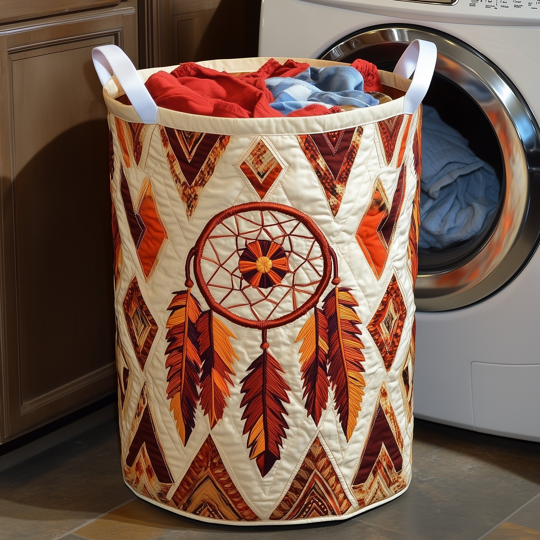 Tribal Soul Dreamcatcher Quilted Laundry Basket GFTOMA4956
