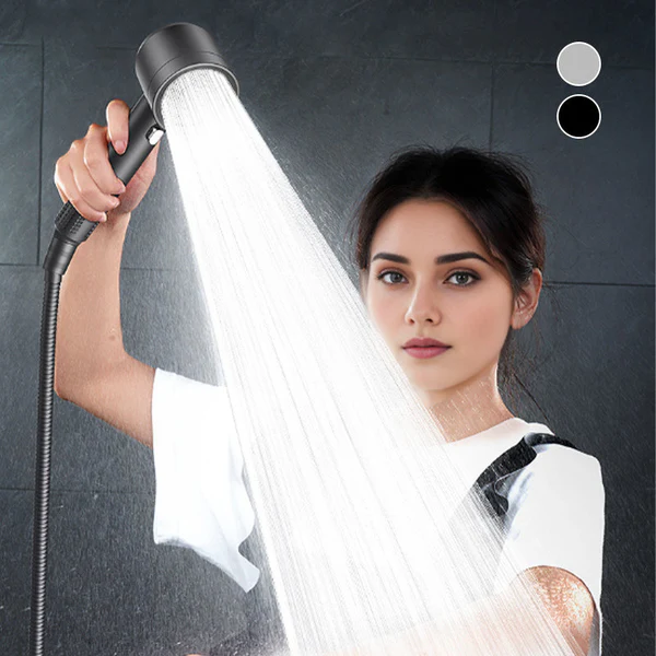 💦 Négy fokozatú nagynyomású zuhanyfej szűrővel – Állítható, víztakarékos – Utánvét 🚿