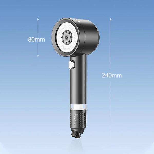 💦 Négy fokozatú nagynyomású zuhanyfej szűrővel – Állítható, víztakarékos – Utánvét 🚿