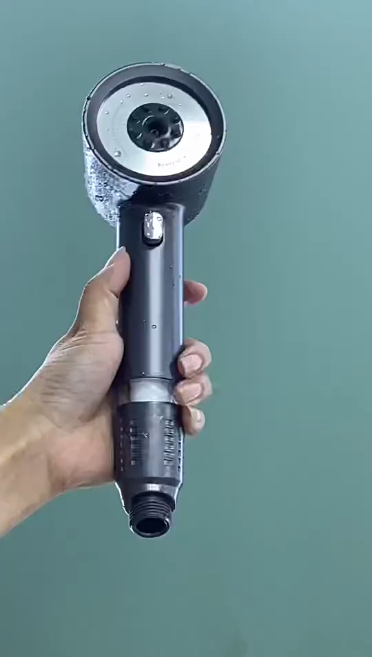 💦 Négy fokozatú nagynyomású zuhanyfej szűrővel – Állítható, víztakarékos  🚿