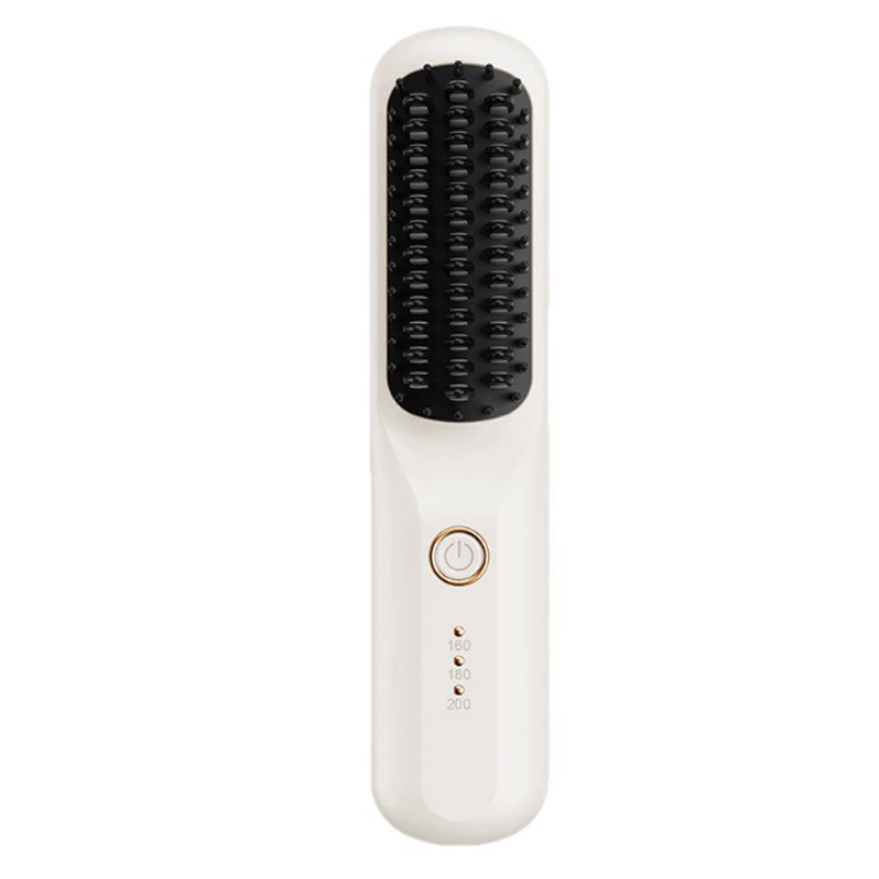 【Allure Beauty Award Winner】✨ Ionic Hair Straightener Brush | 3-Min Salon Smooth | Zero Heat Damage | Keratin Care  | 2-in-1 Straightener & Curler | Hollywood Star Secret 