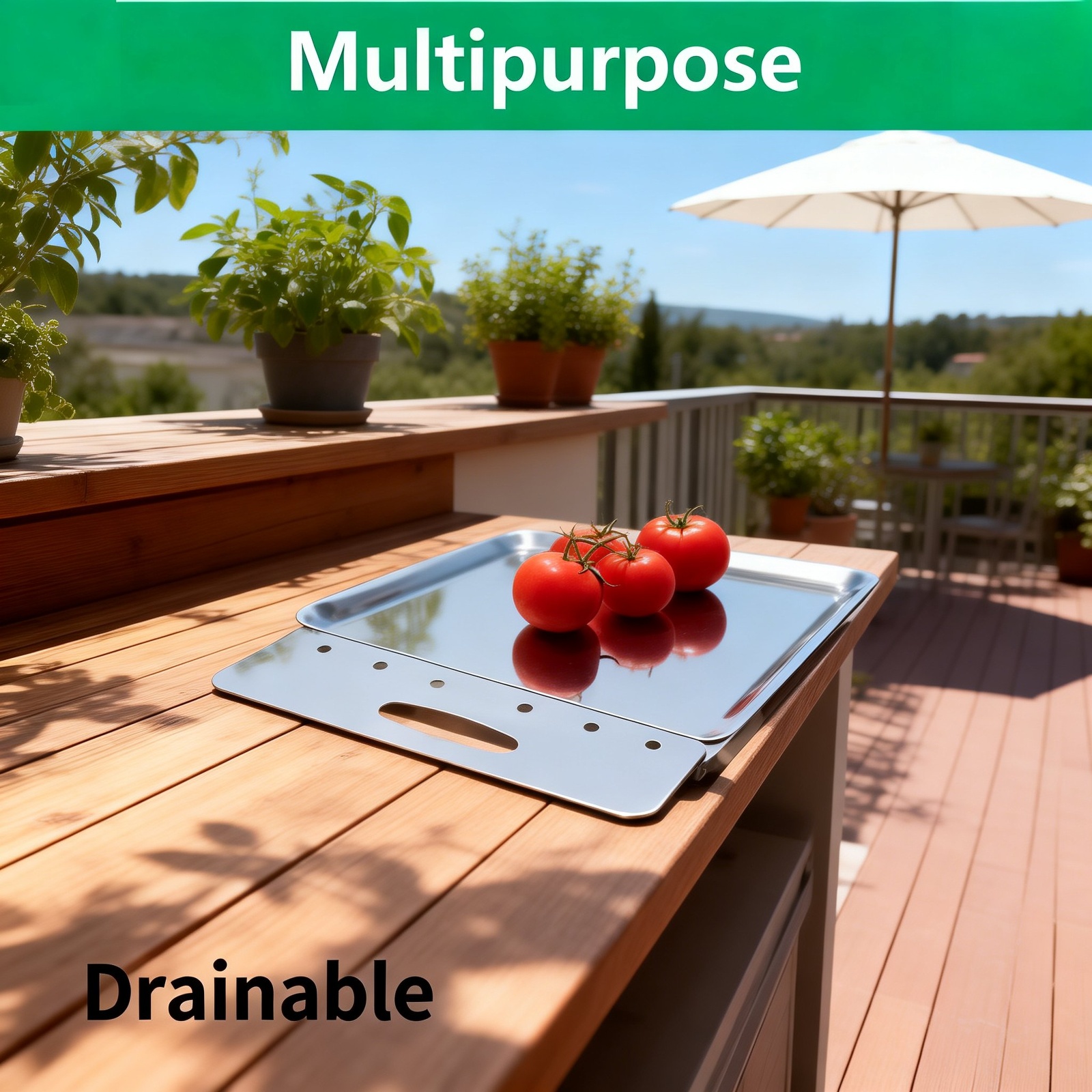 Dish drying rack with utensils and plates
