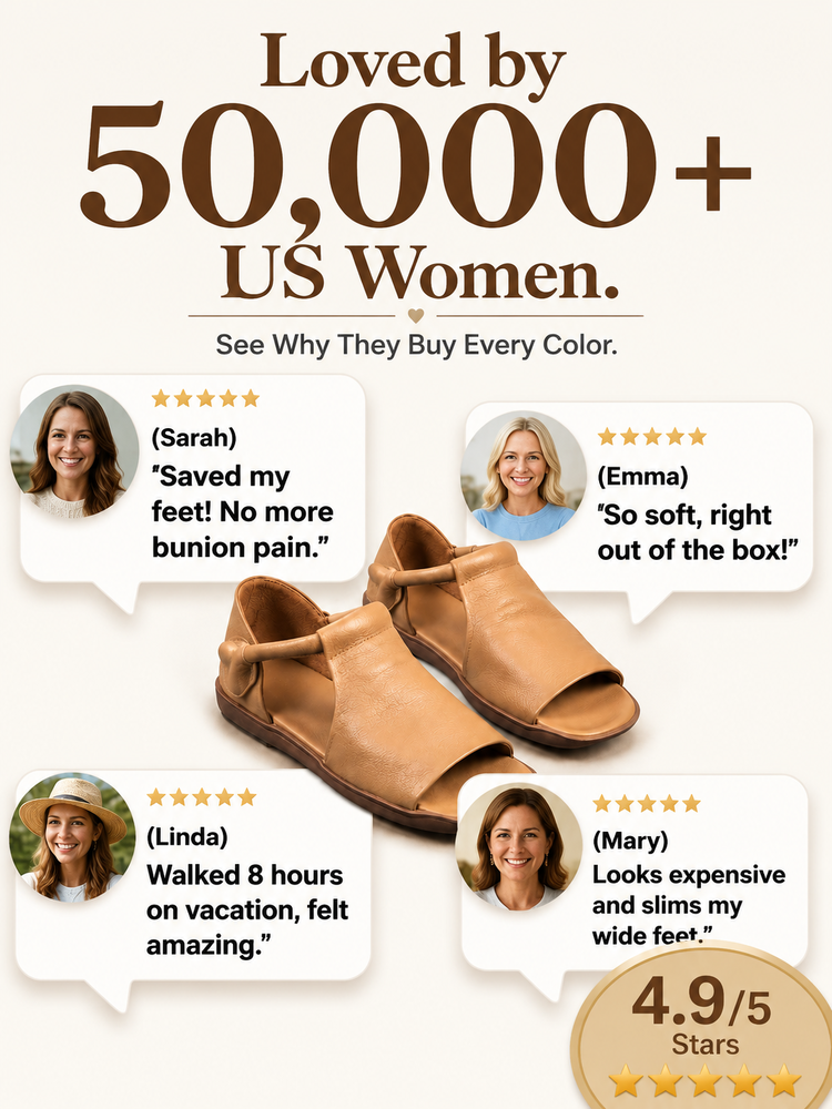 👣Kobe artisans hand-sewn | 100% Top Grade Leather | Dr. Recommended Leather Sandals | Pain-Free Cushioning | Relieving plantar fasciitis🌟