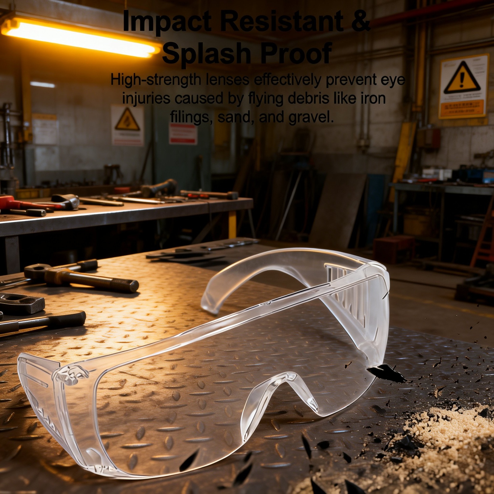 Outdoor Chemical Protection Welding Safety Goggles front view