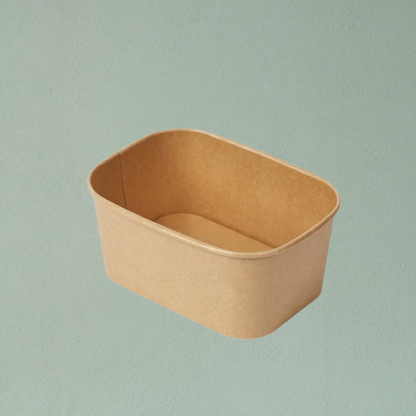 Disposable Kraft Paper Rectangular Takeout Lunch Box