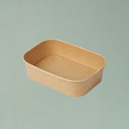 Disposable Kraft Paper Rectangular Takeout Lunch Box