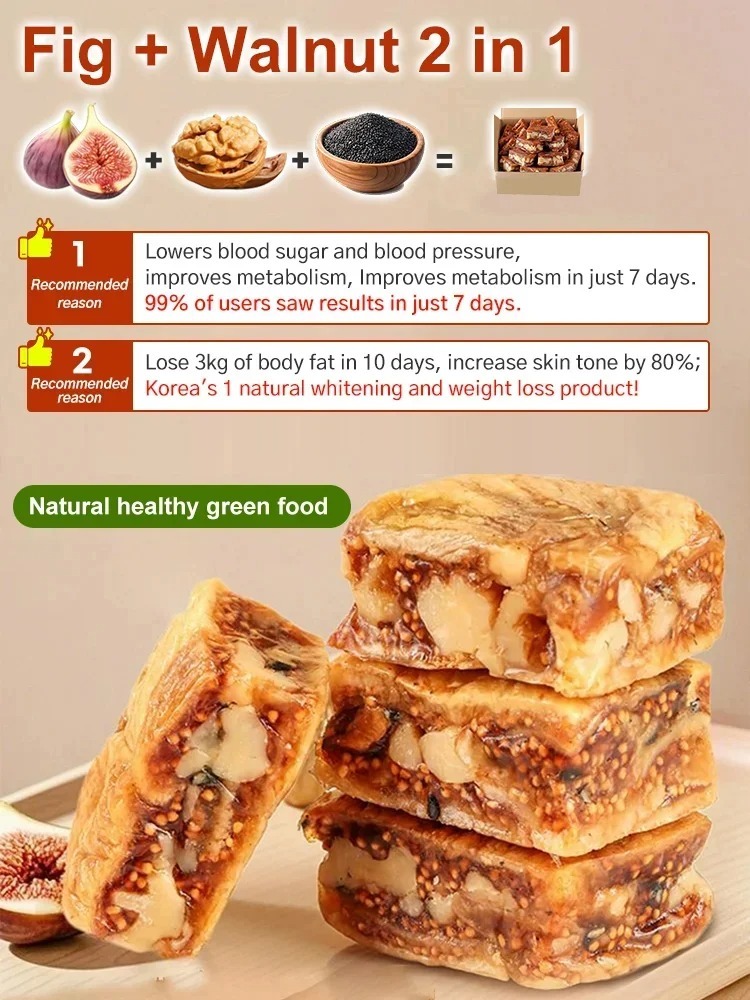 🥧 Fig Walnut Cheese Pie | Boost Metabolism | No Added Sugar | GMP Qualityt | Skin Brightening | Energy Booster | Heart Healthy🌟