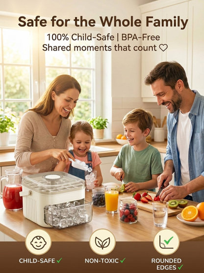 🧊 Press Release Ice Cube Maker Box | 200 Cubes Capacity | One Touch Release | Free Scoop Included | Party Essential 🧊