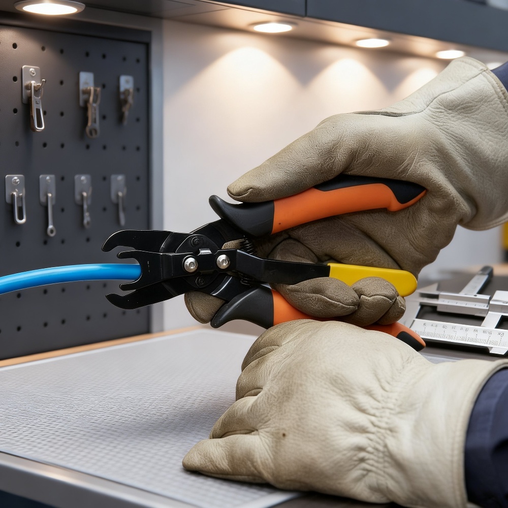 Durable steel air hose removal pliers