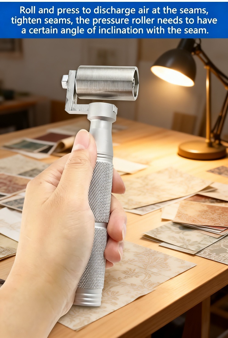 Home wallpaper application with smoothing roller