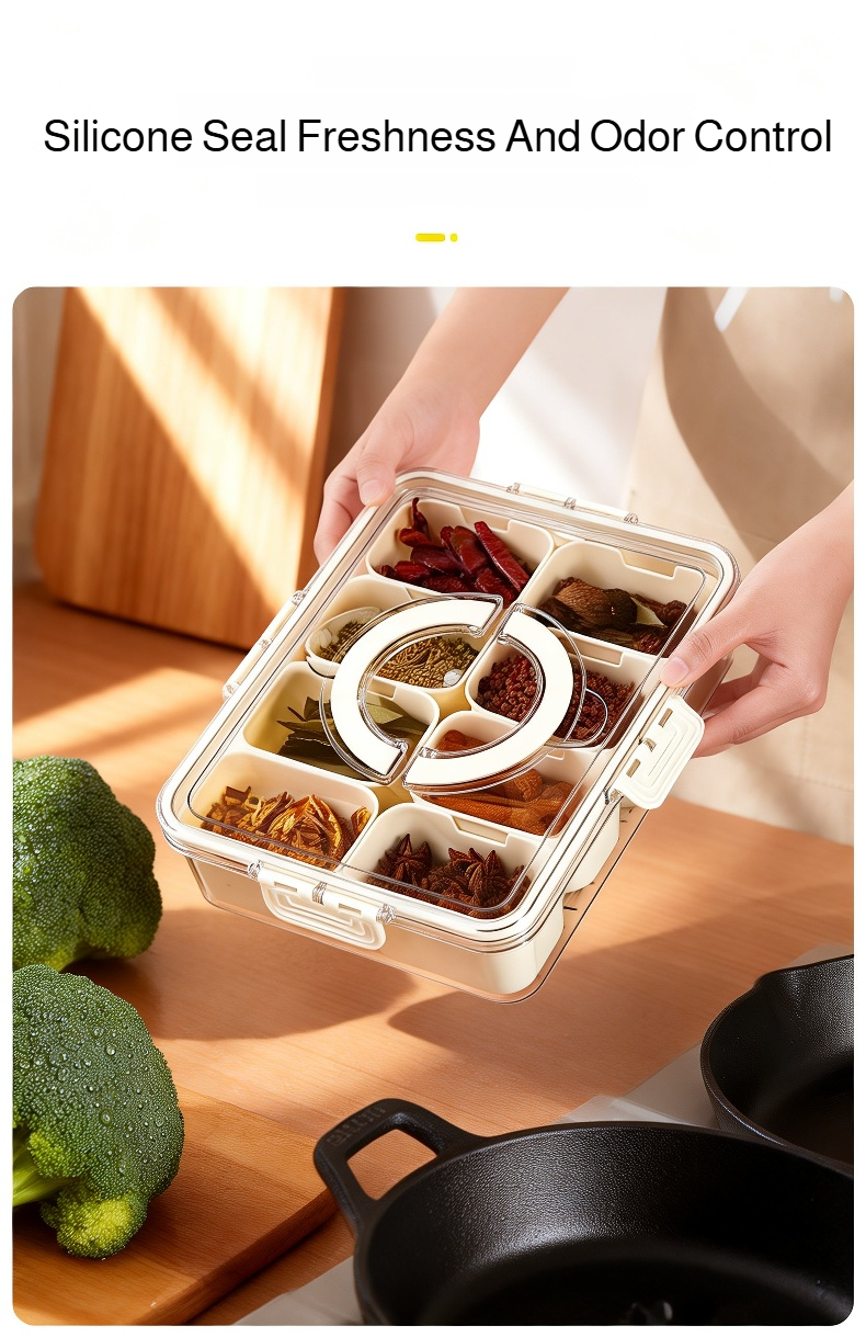 Portable salad box with secure locking mechanism