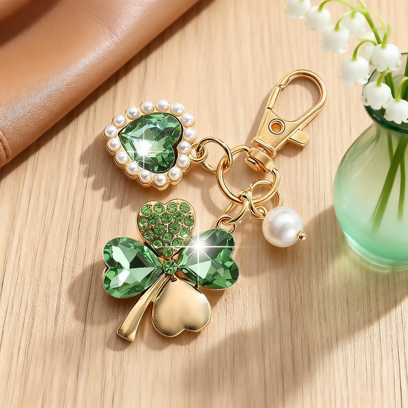 Stylish four-leaf clover accessory for bags