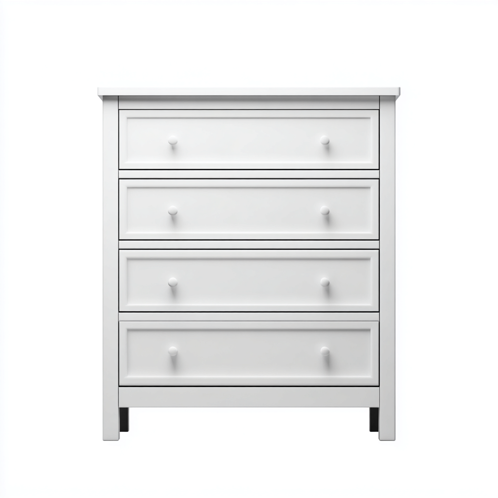 Commode rangement finition blanche 70x40x85 cm - Blanc - Style intemporel-Faviadwell