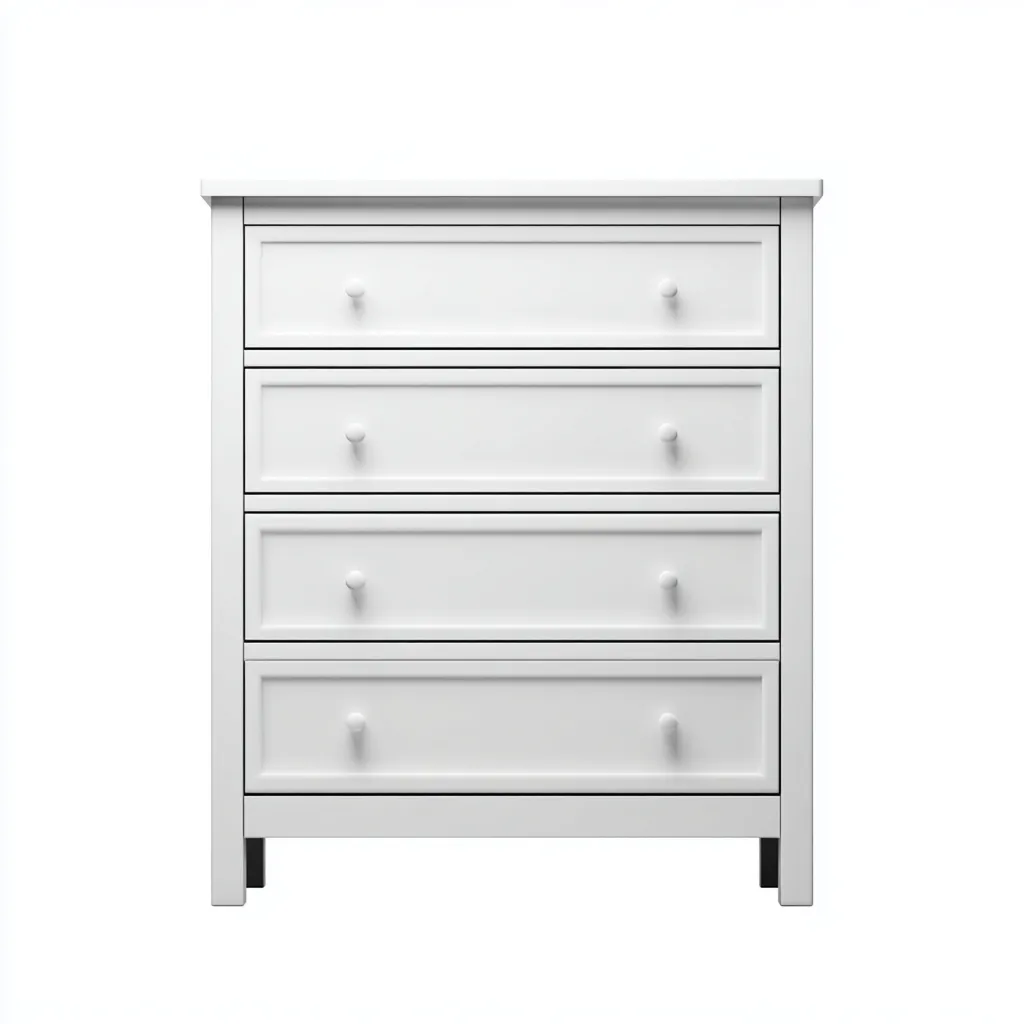 Commode rangement finition blanche 70x40x85 cm - Blanc - Style intemporel-Faviadwell