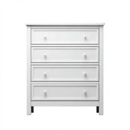 Commode rangement finition blanche 70x40x85 cm - Blanc - Style intemporel-Faviadwell