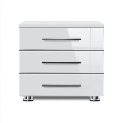 Commode MDF 80x40x70 cm - Blanc - Design moderne pour intérieur-Faviadwell