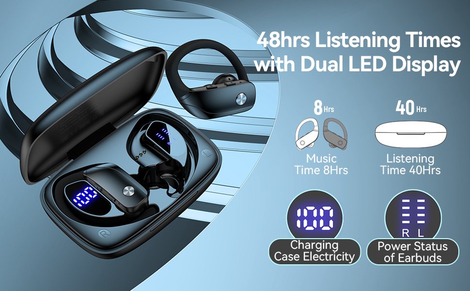 48hrs Listening Times with Dual LED Display