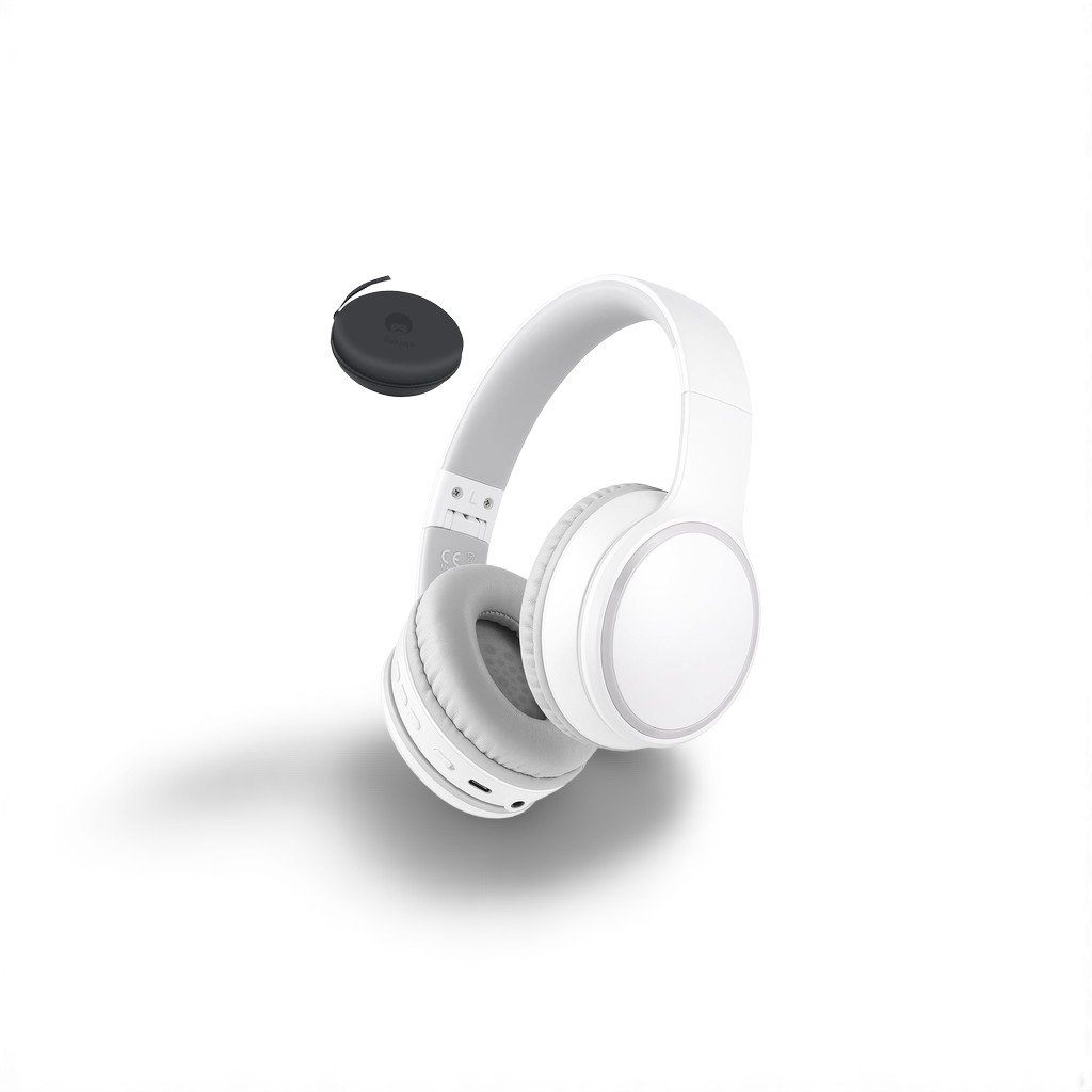 Foldable Wireless Earphones with Mic and Travel Case