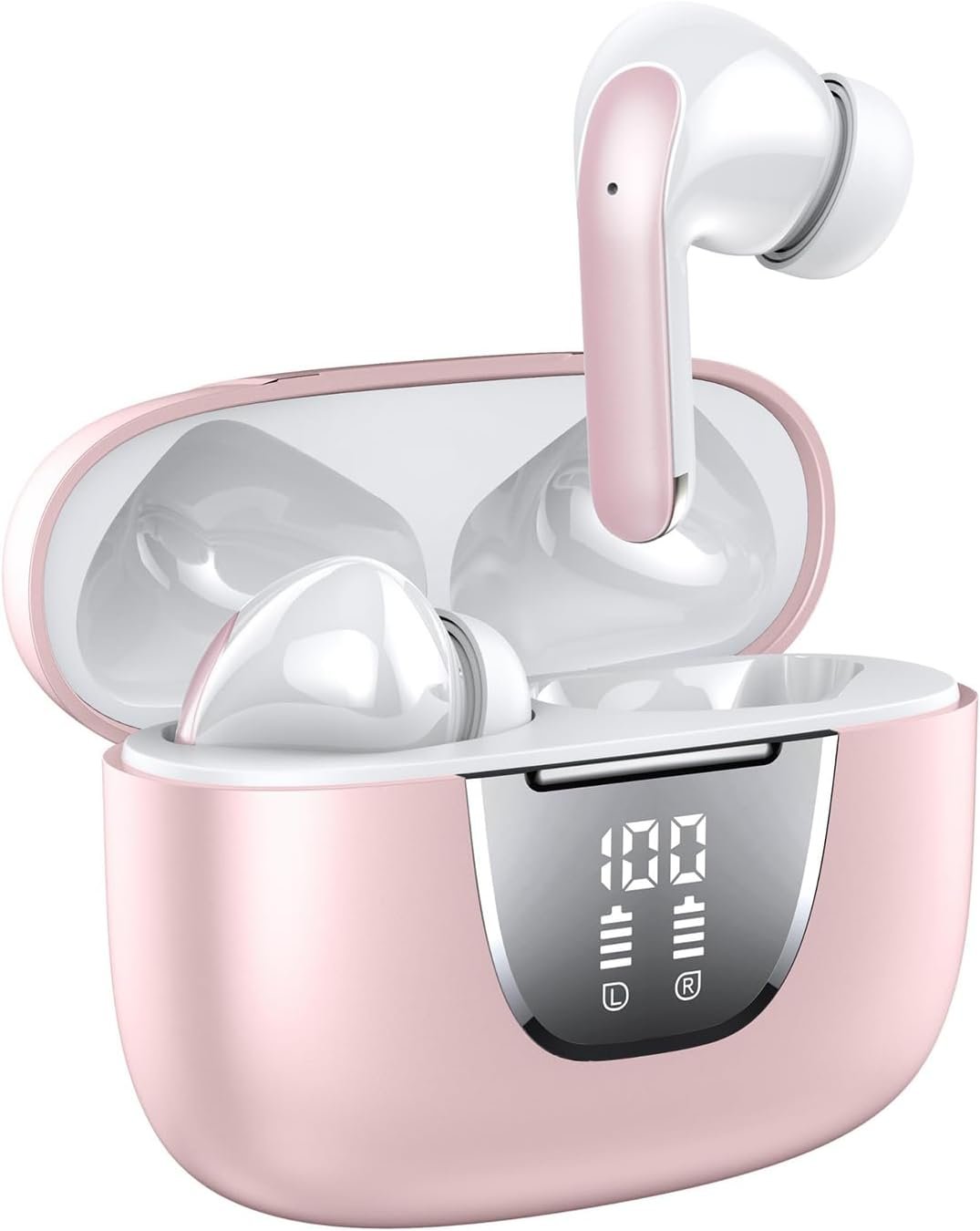 Bluetooth 5.3 Waterproof Wireless Earphones with LED Display Charging Case