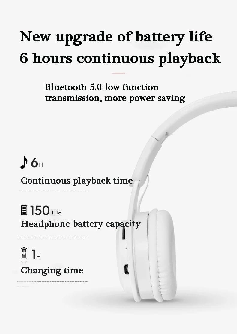 Upgraded hybrid noise reduction foldable Bluetooth headset