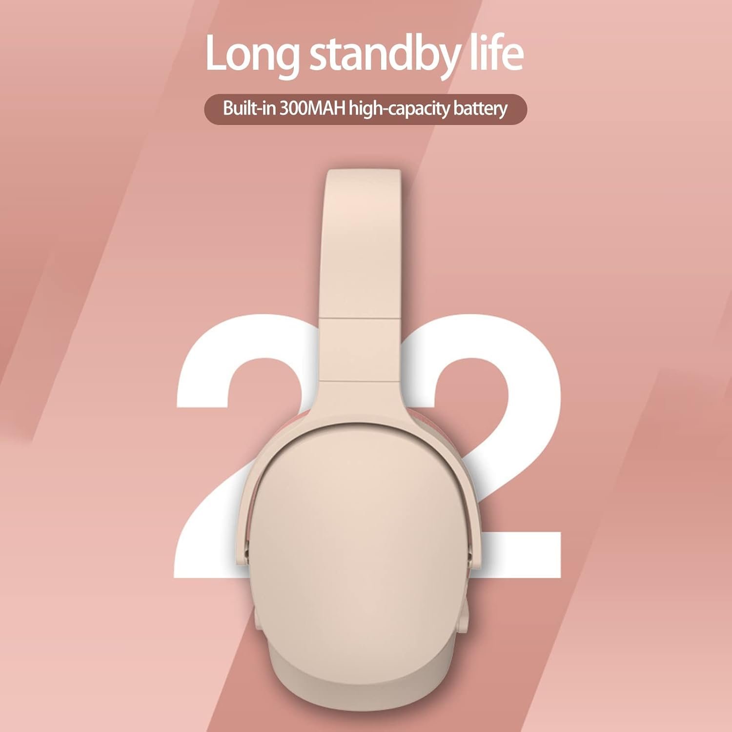 Over-ear foldable Bluetooth headset with intelligent noise cancellation